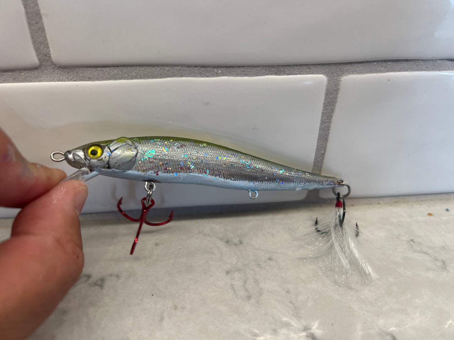 4.3” Shallow running custom painted jerkbait